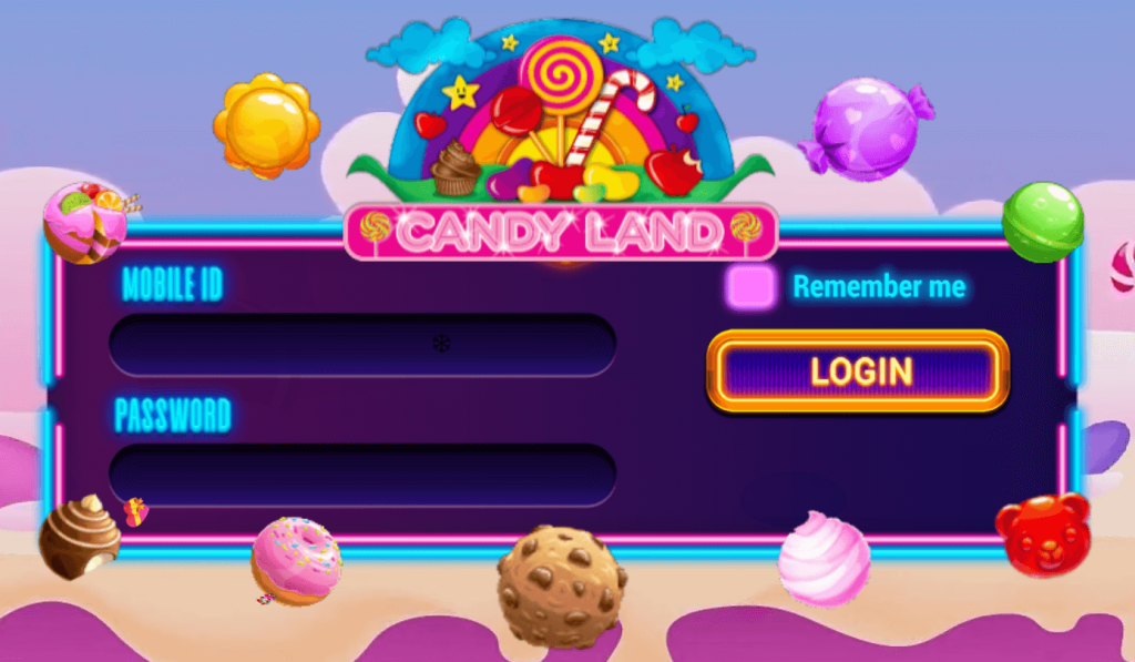 candyland casino login page